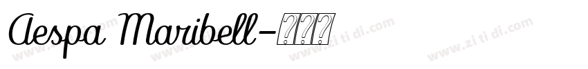 Aespa Maribell字体转换